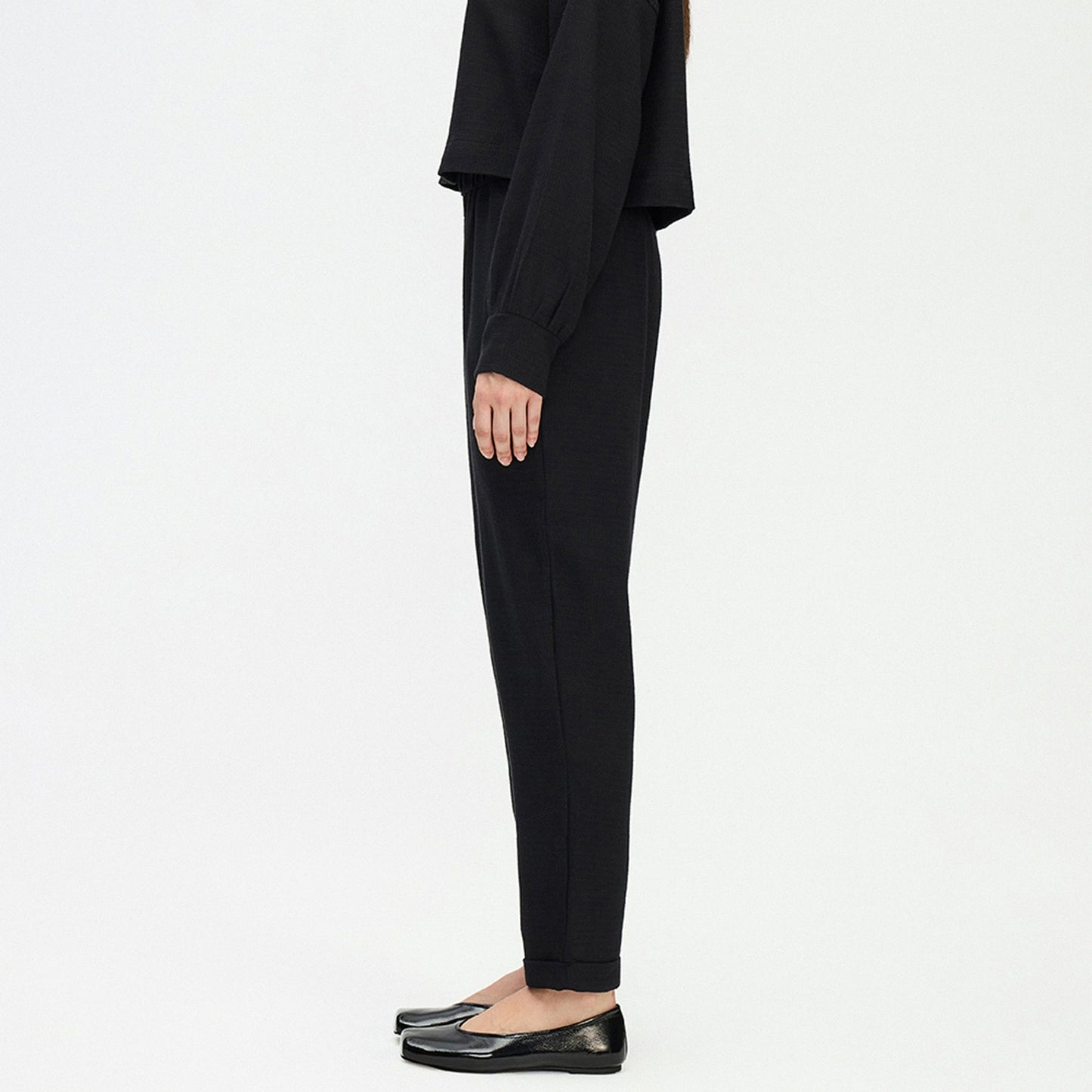 Flat Black Slouchy Pants