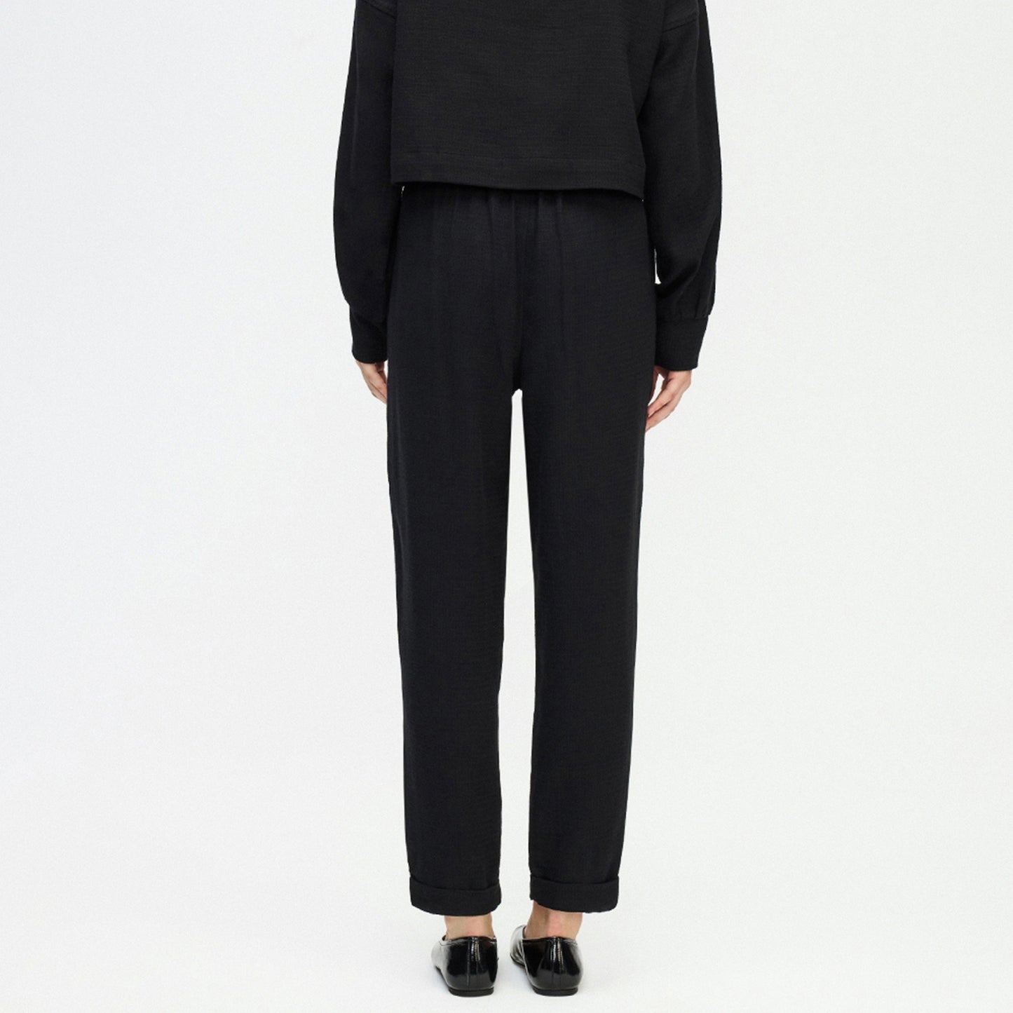 Flat Black Slouchy Pants