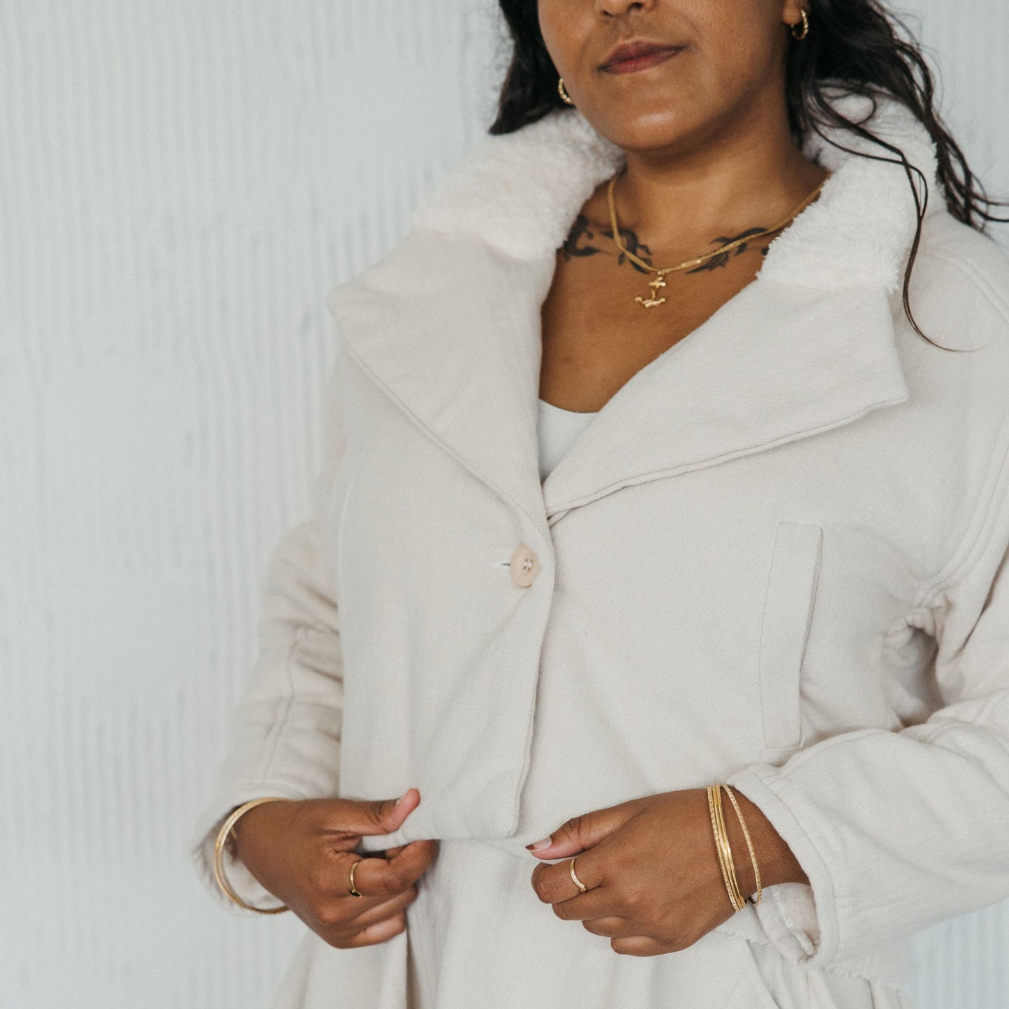 Herringbone Sherpa Jacket