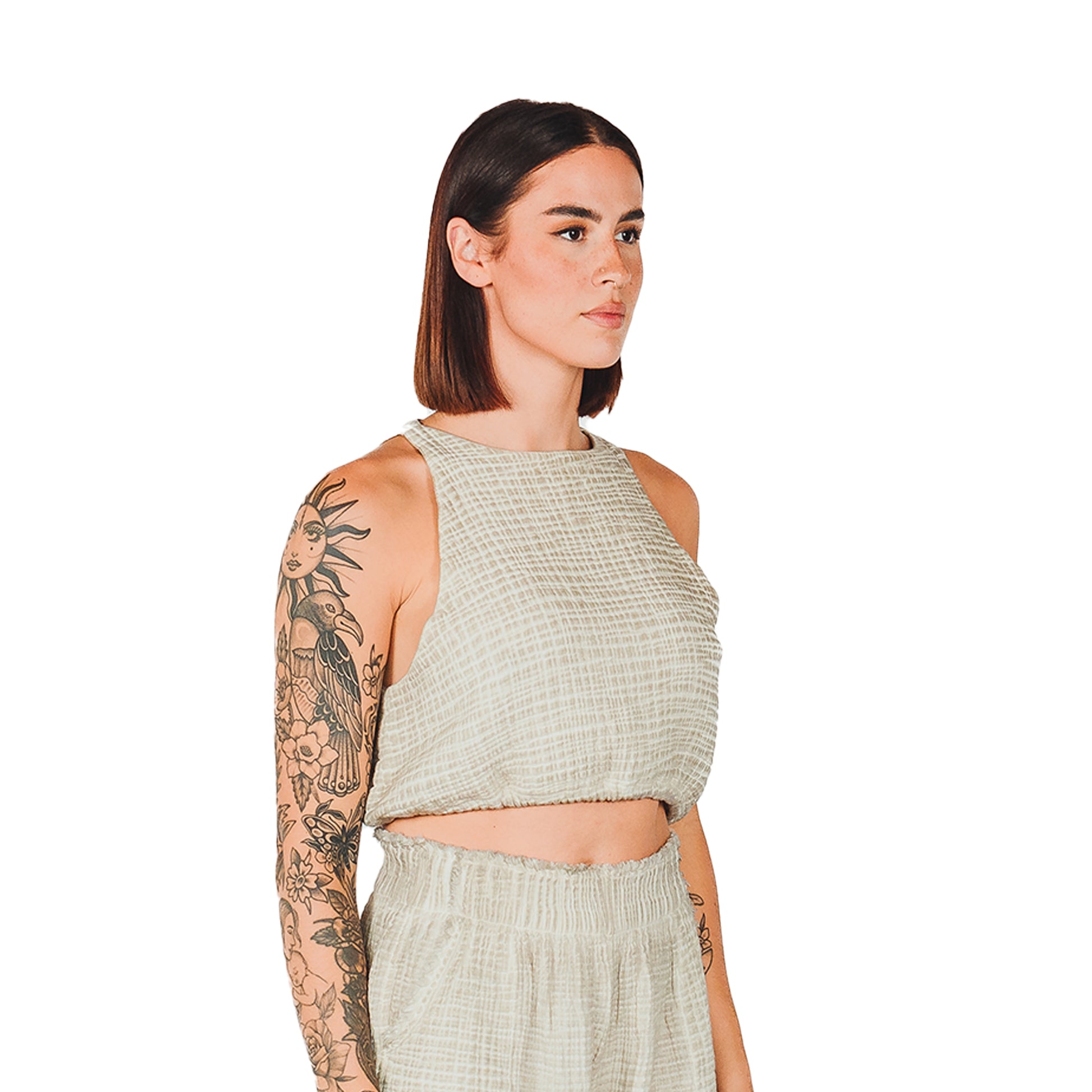 POKOLOKO Crinkle Keyhole Tank #color_crinkle-grey