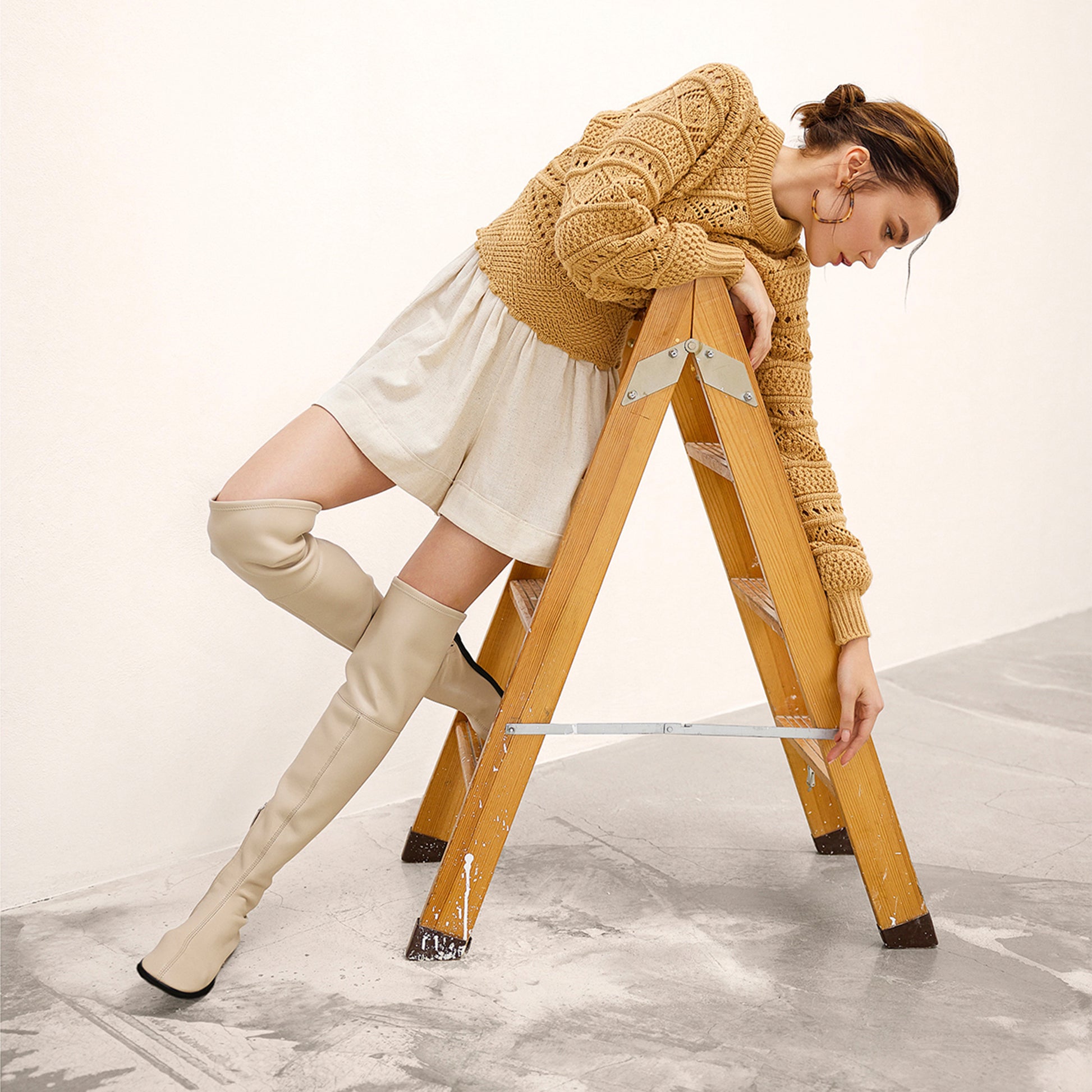 Linen-Cotton Shorts #color_natural