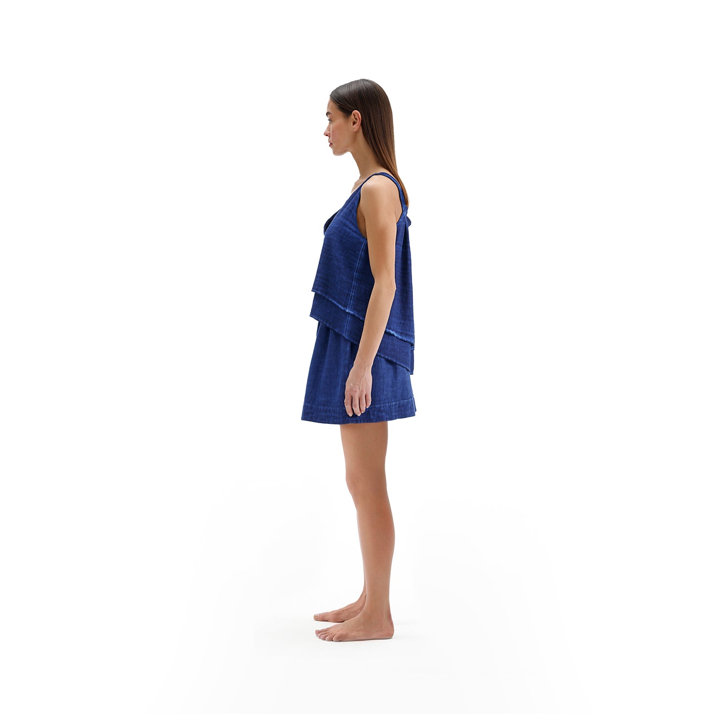 Linen-Cotton Tank Blouse #color_royal