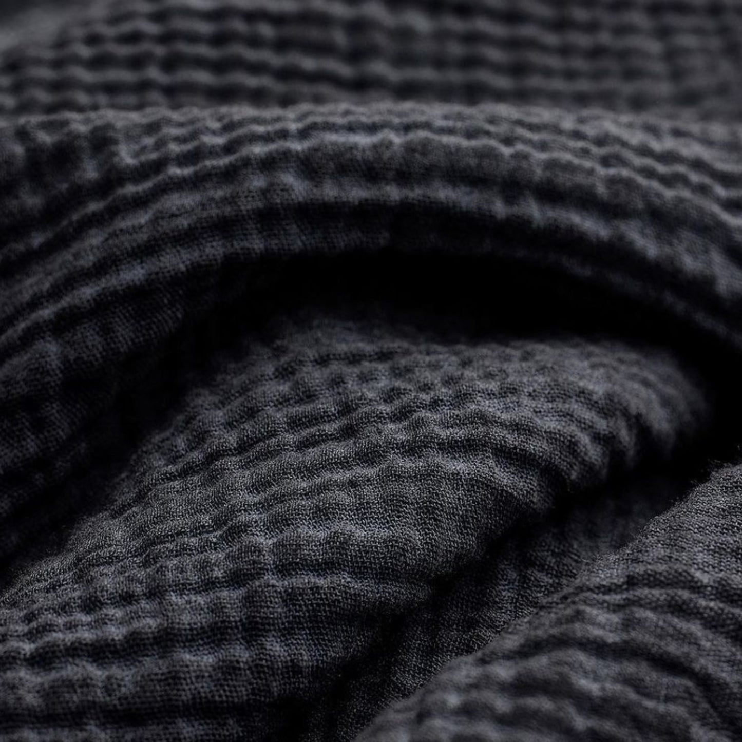 POKOLOKO Crinkle Drawstring Palazzo Pants Plus #color_crinkle-black