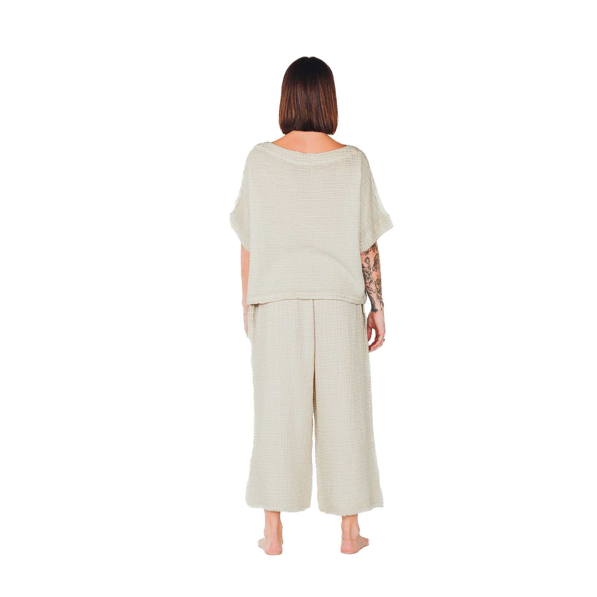 POKOLOKO Crinkle Palazzo Pants #color_crinkle-grey