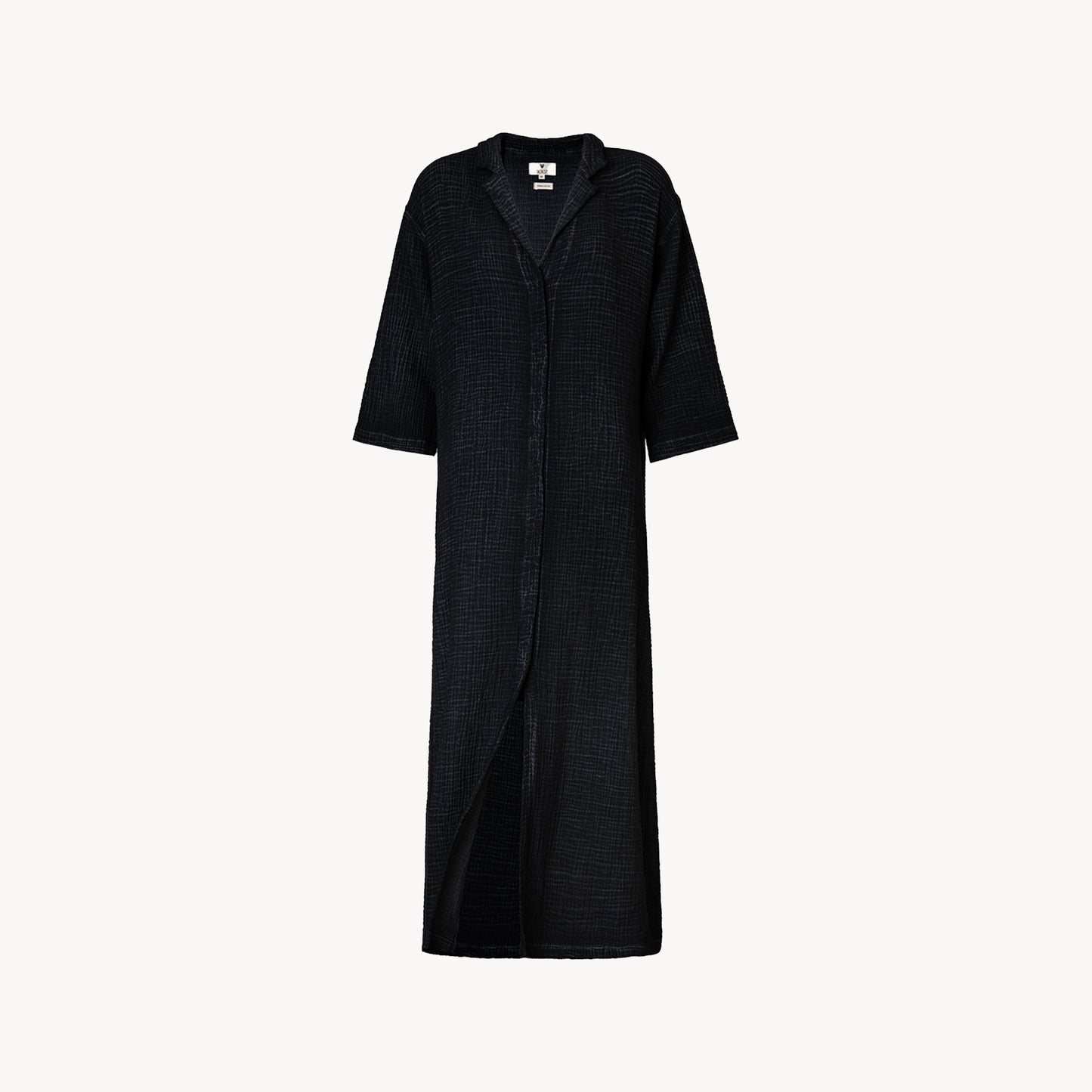 POKOLOKO Crinkle Shirt Dress #color_crinkle-black