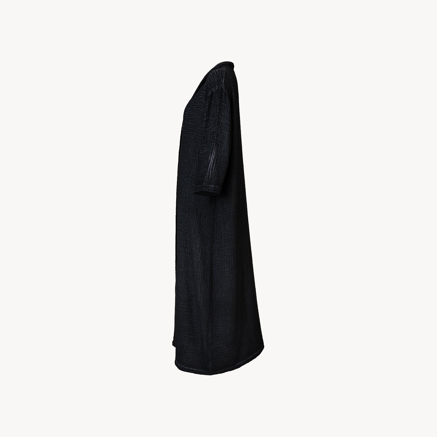 POKOLOKO Crinkle Shirt Dress #color_crinkle-black
