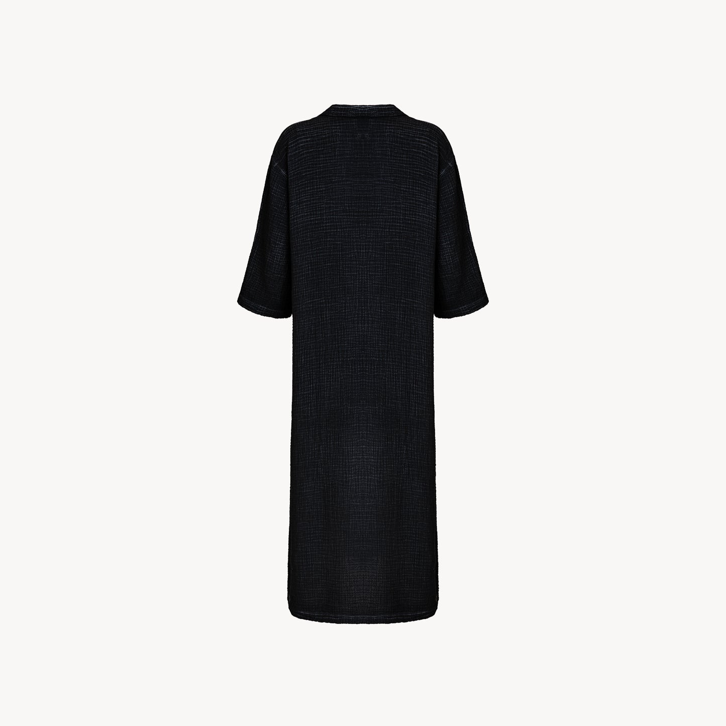 POKOLOKO Crinkle Shirt Dress #color_crinkle-black