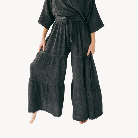 POKOLOKO Crinkle Skirt Pants #color_crinkle-black