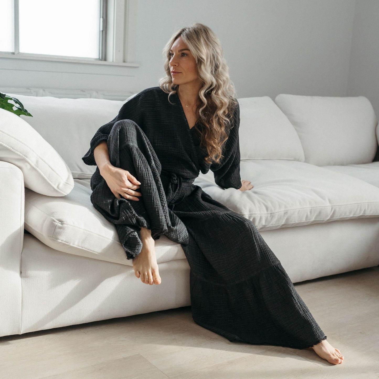 POKOLOKO Crinkle Skirt Pants #color_crinkle-black