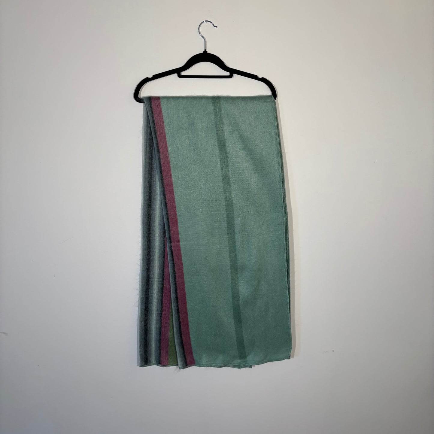 Green/Purple Stripe Alpaca Blanket