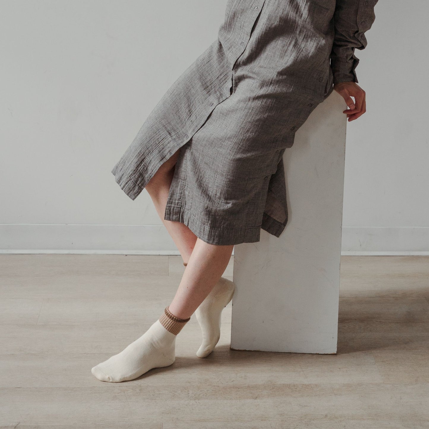 POKOLOKO Block Pima Socks #color_block-sandbanks