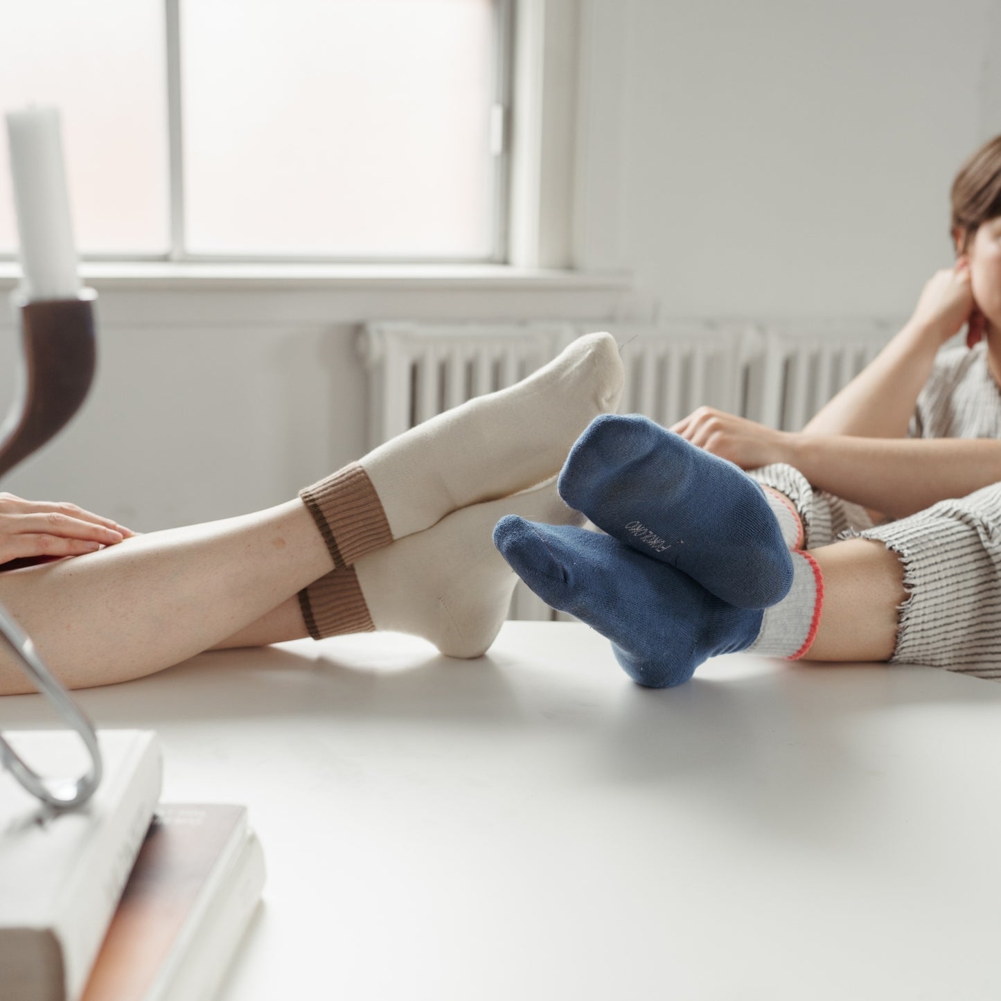 POKOLOKO Block Pima Socks #color_block-freshwater