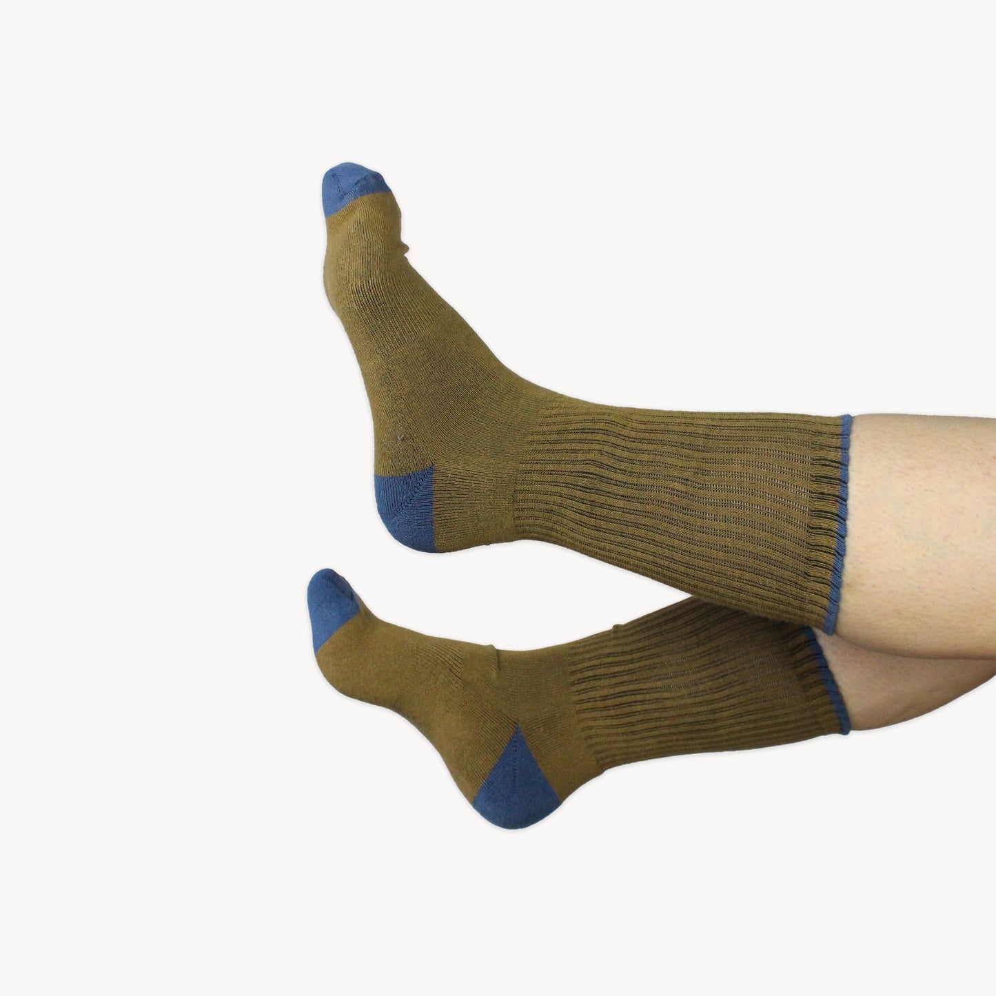 POKOLOKO Heel Toe Socks - Pack of 2 #color_brown-blue