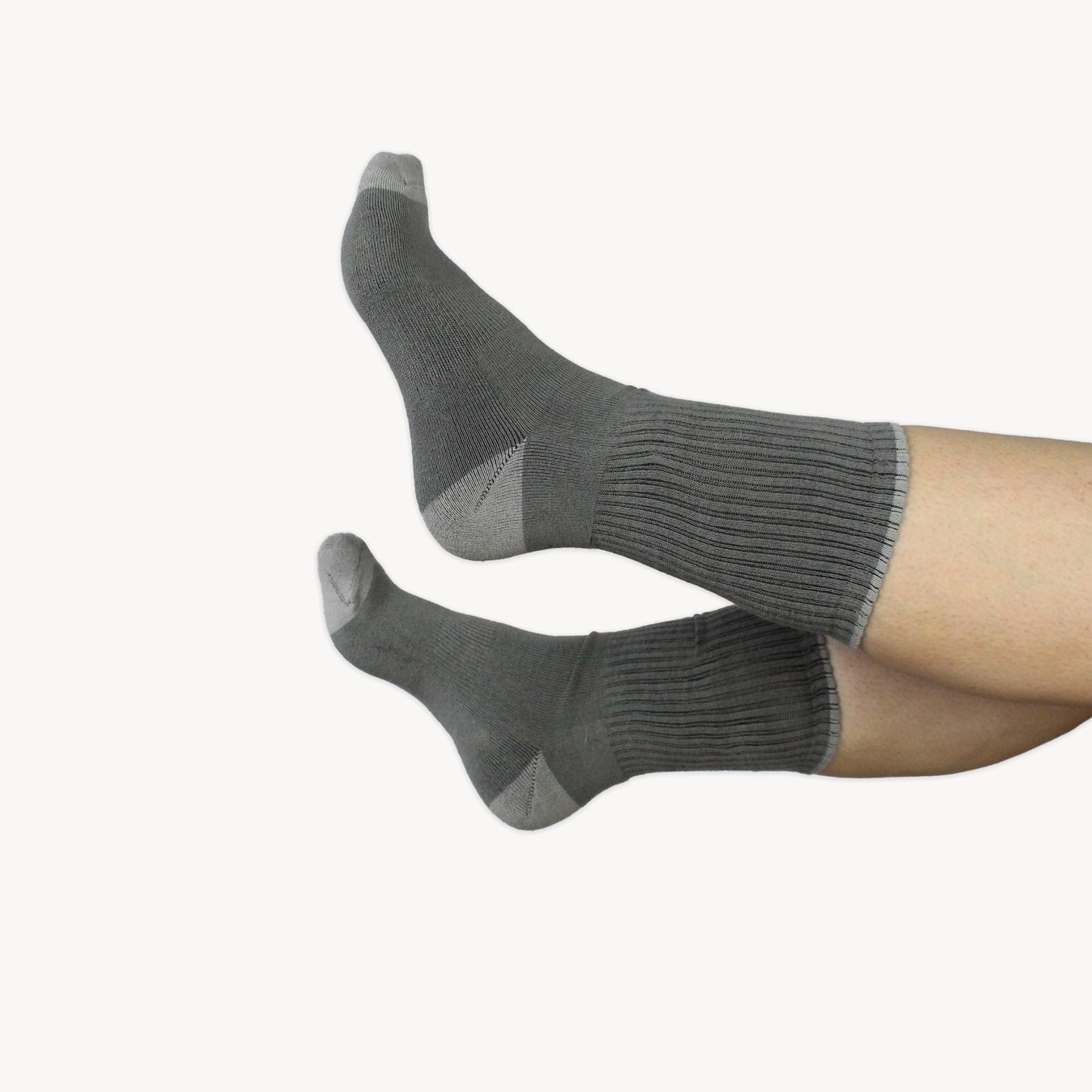 POKOLOKO Heel Toe Socks - Pack of 2 #color_grey-grey