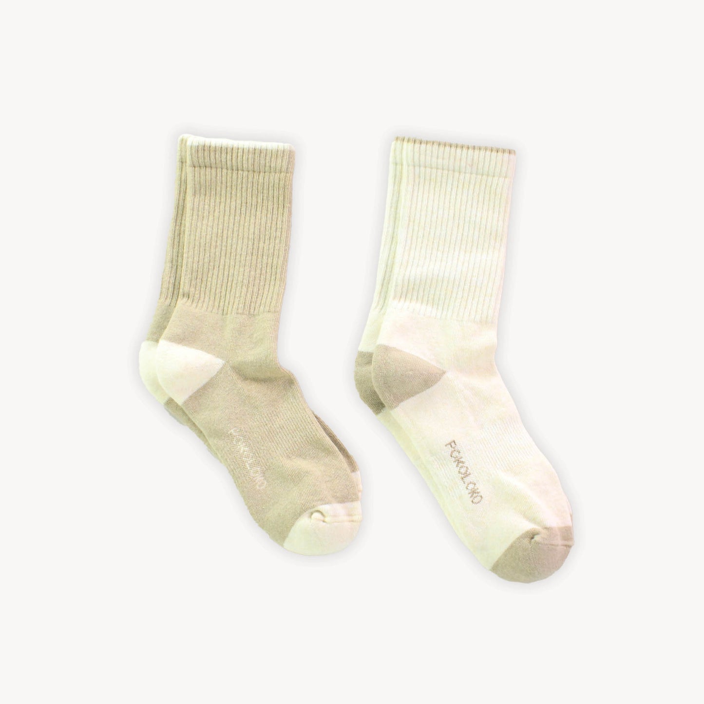 POKOLOKO Heel Toe Socks - Pack of 2 #color_linen-beige