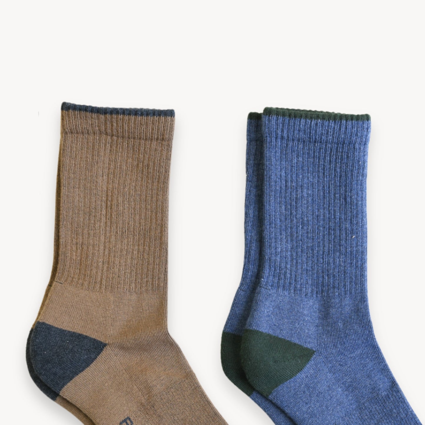POKOLOKO Heel Toe Socks - Pack of 2 #color_naval-walnut