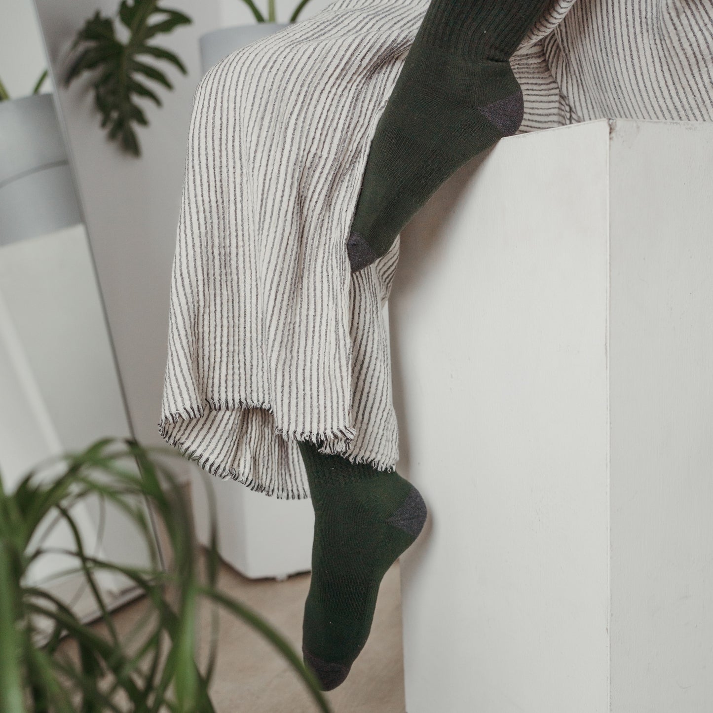 POKOLOKO Heel Toe Socks - Pack of 2 #color_forest-charcoal