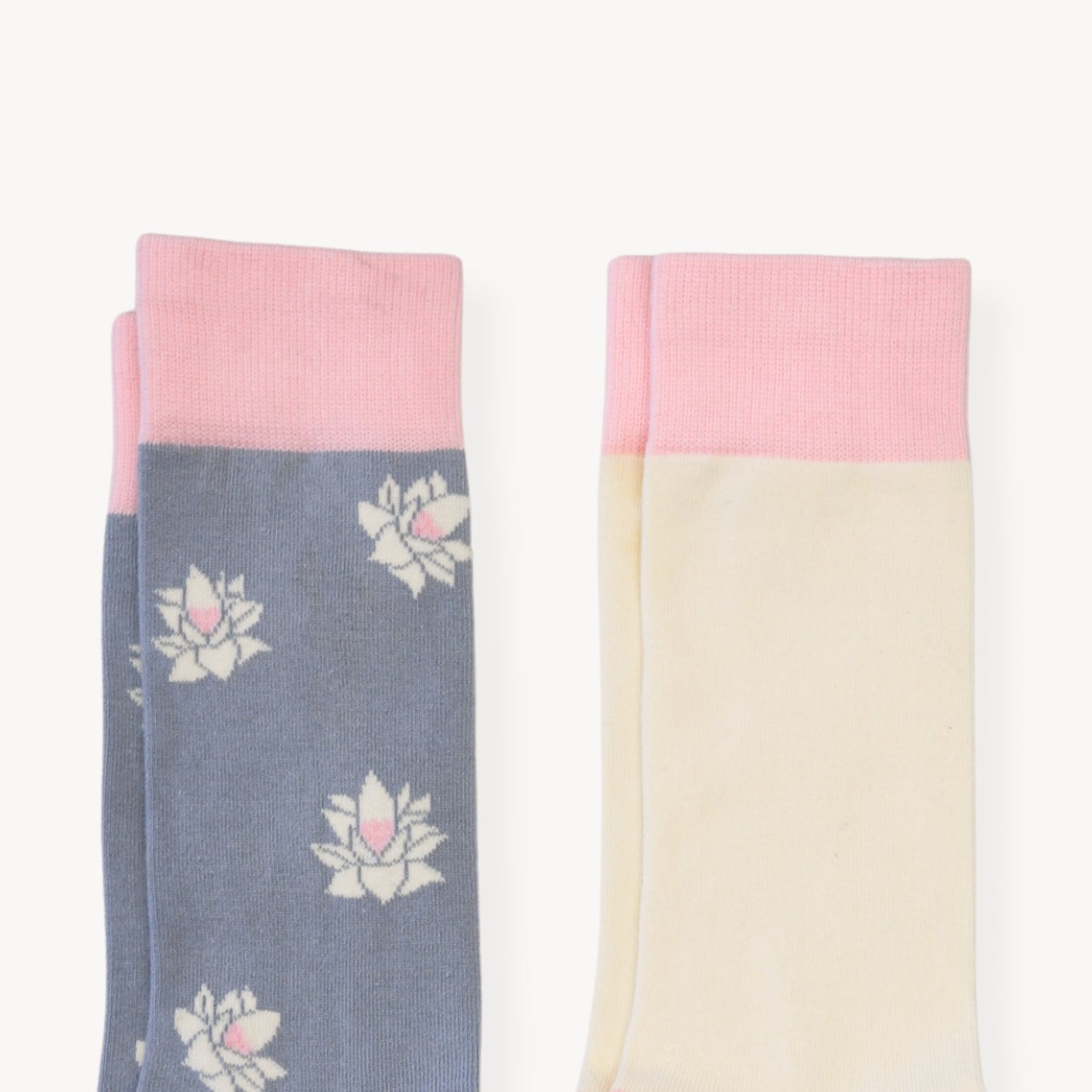Lotus & Solid Pima Socks - Pack of 2