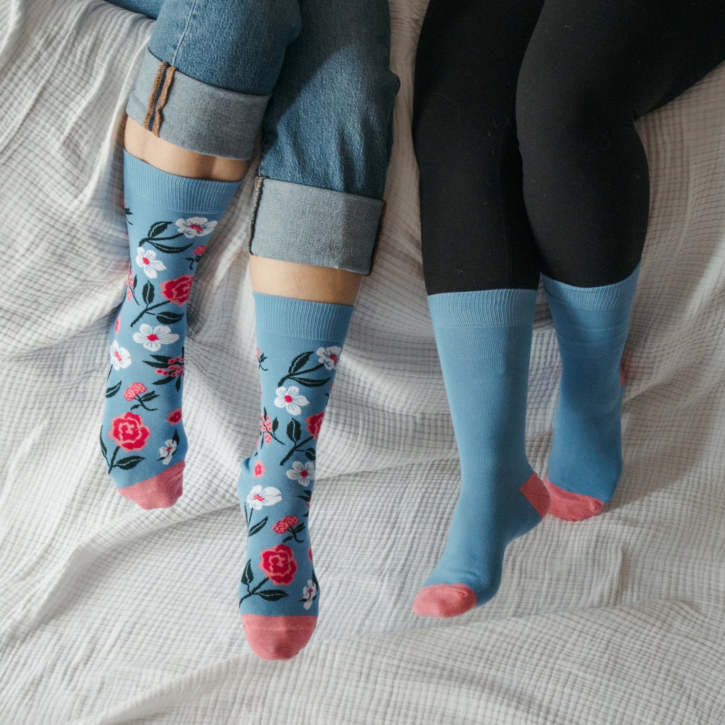 Vintage Floral Pima Socks - Pack of 2