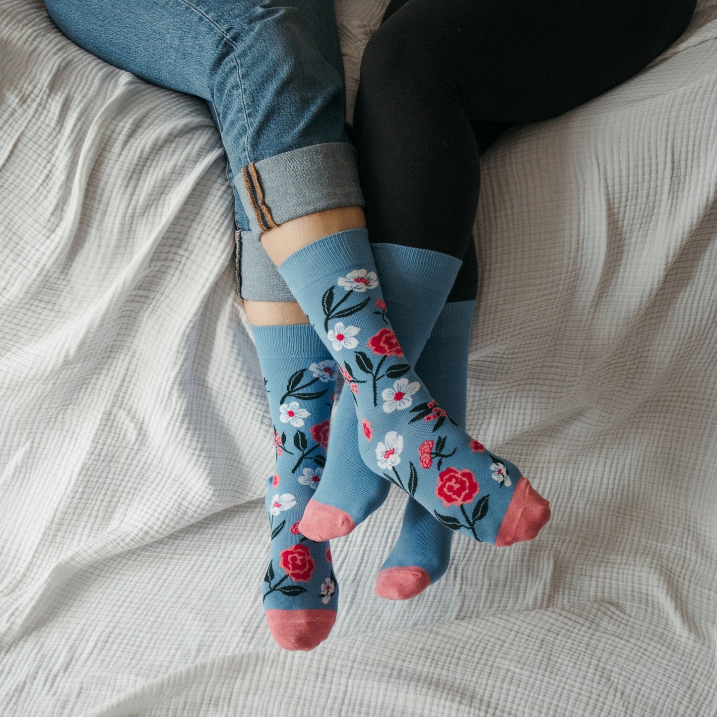 Vintage Floral Pima Socks - Pack of 2