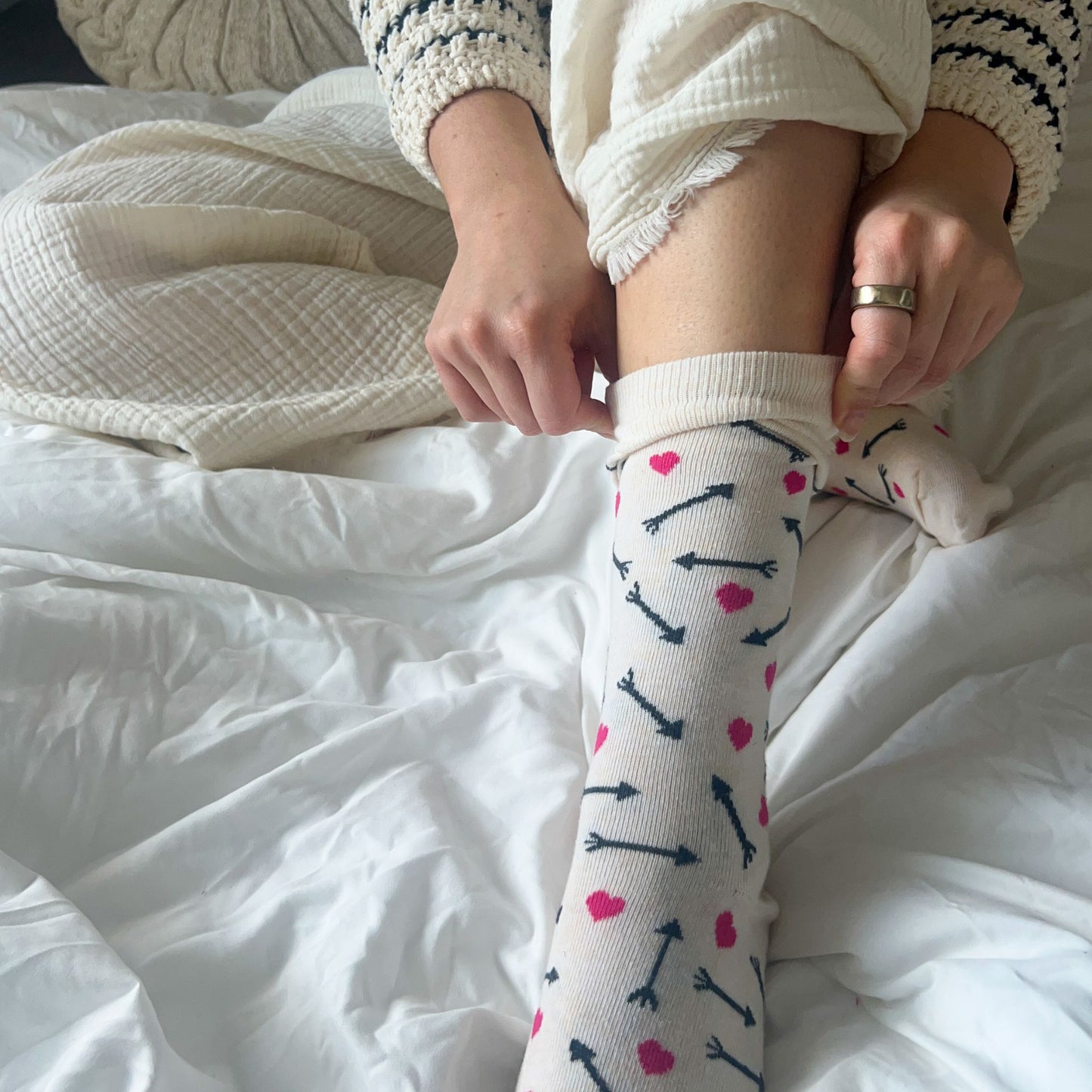 Hearts & Arrows Pima Socks - Pack of 2