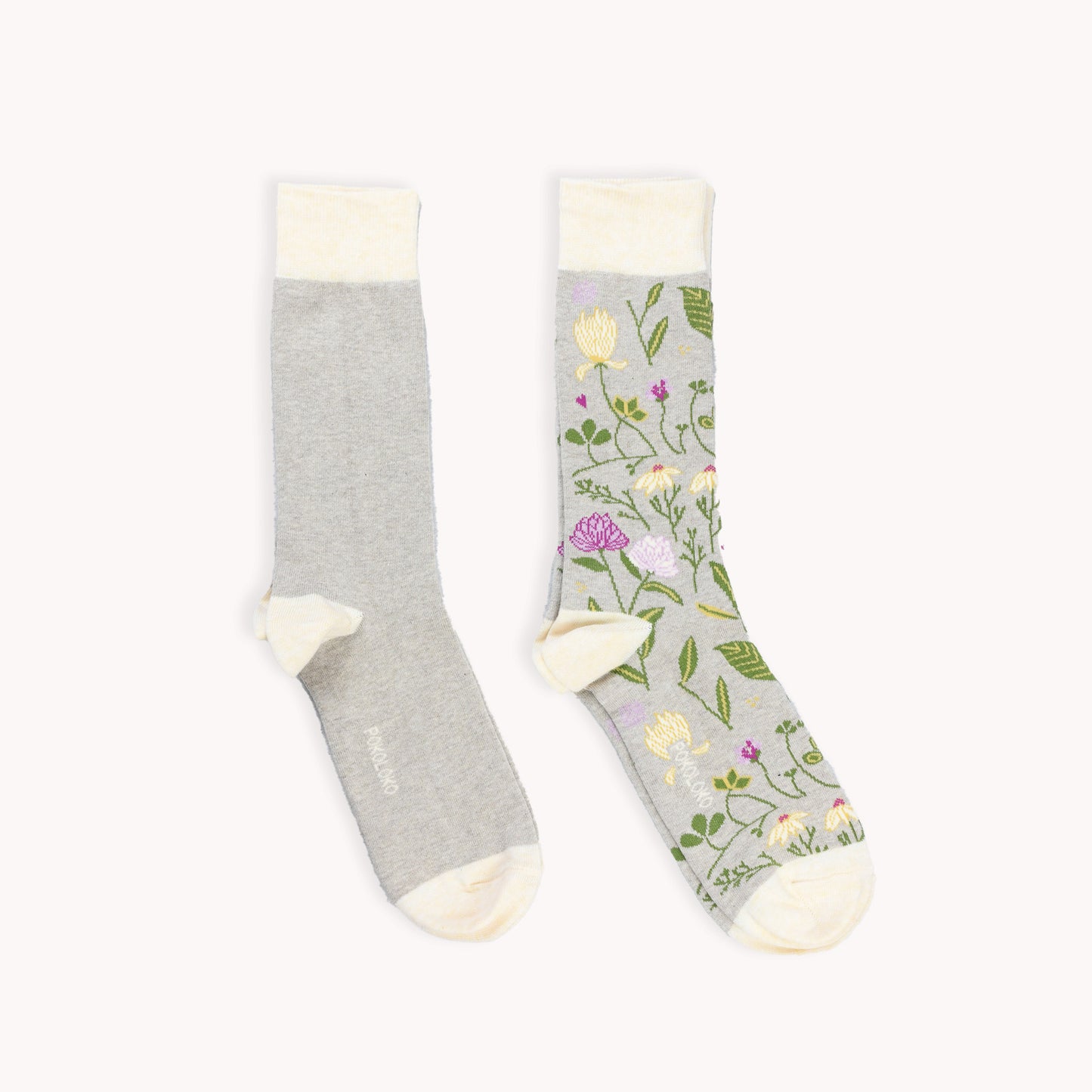 POKOLOKO Botanical & Solid Pima Socks - Pack of 2 #color_garden