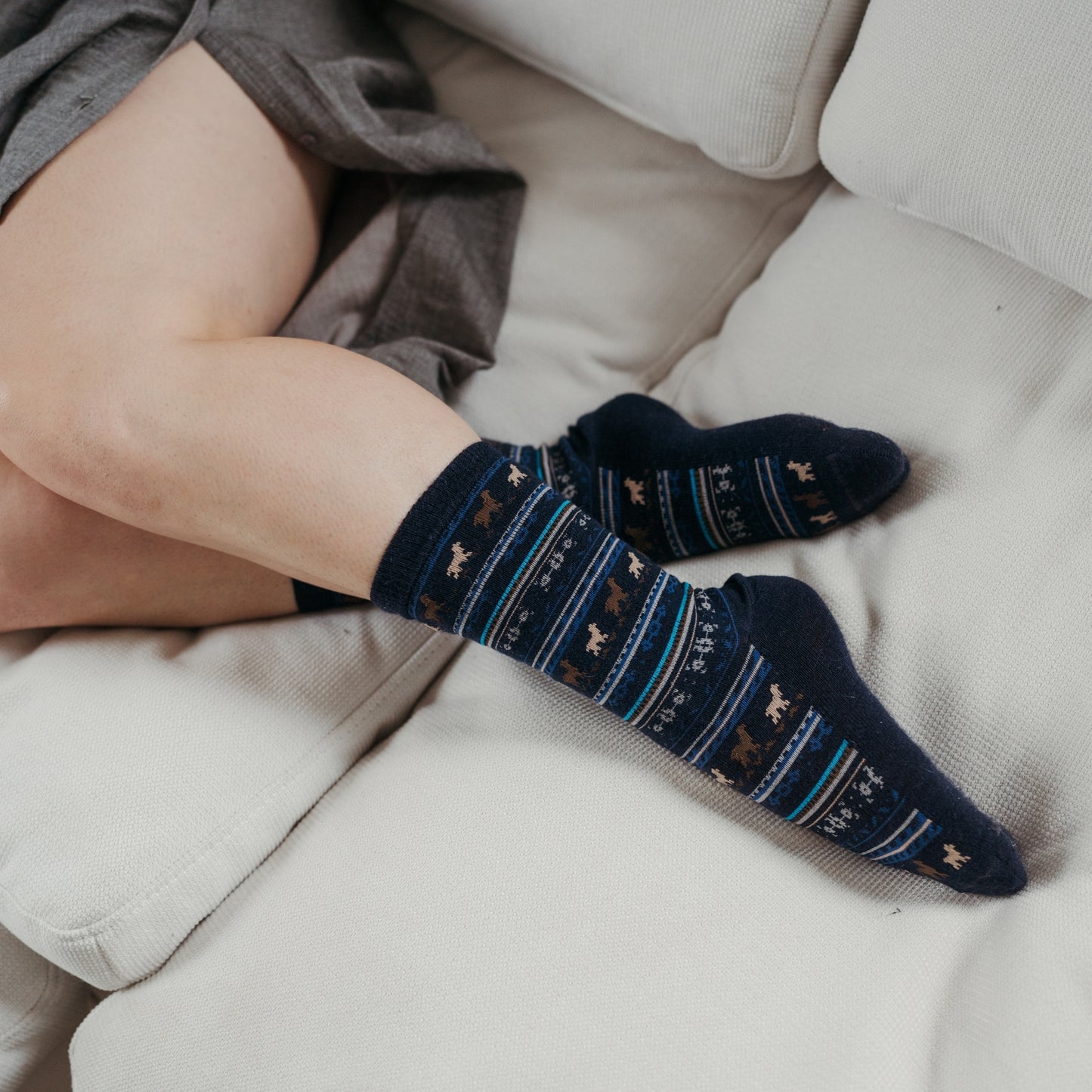 POKOLOKO Print Socks #color_space-blue-print