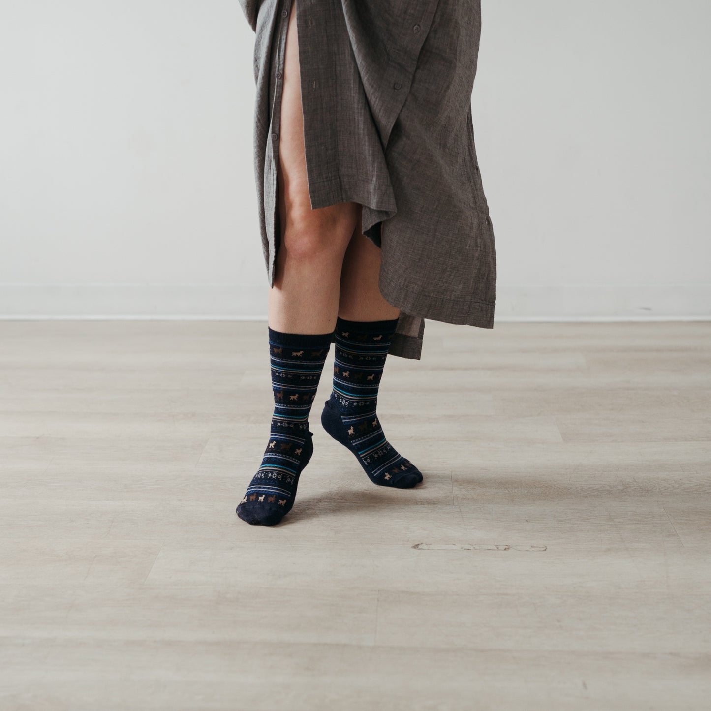 POKOLOKO Print Socks #color_space-blue-print