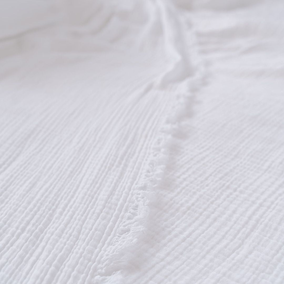 POKOLOKO Crinkle Bed Covers #color_white-crinkle