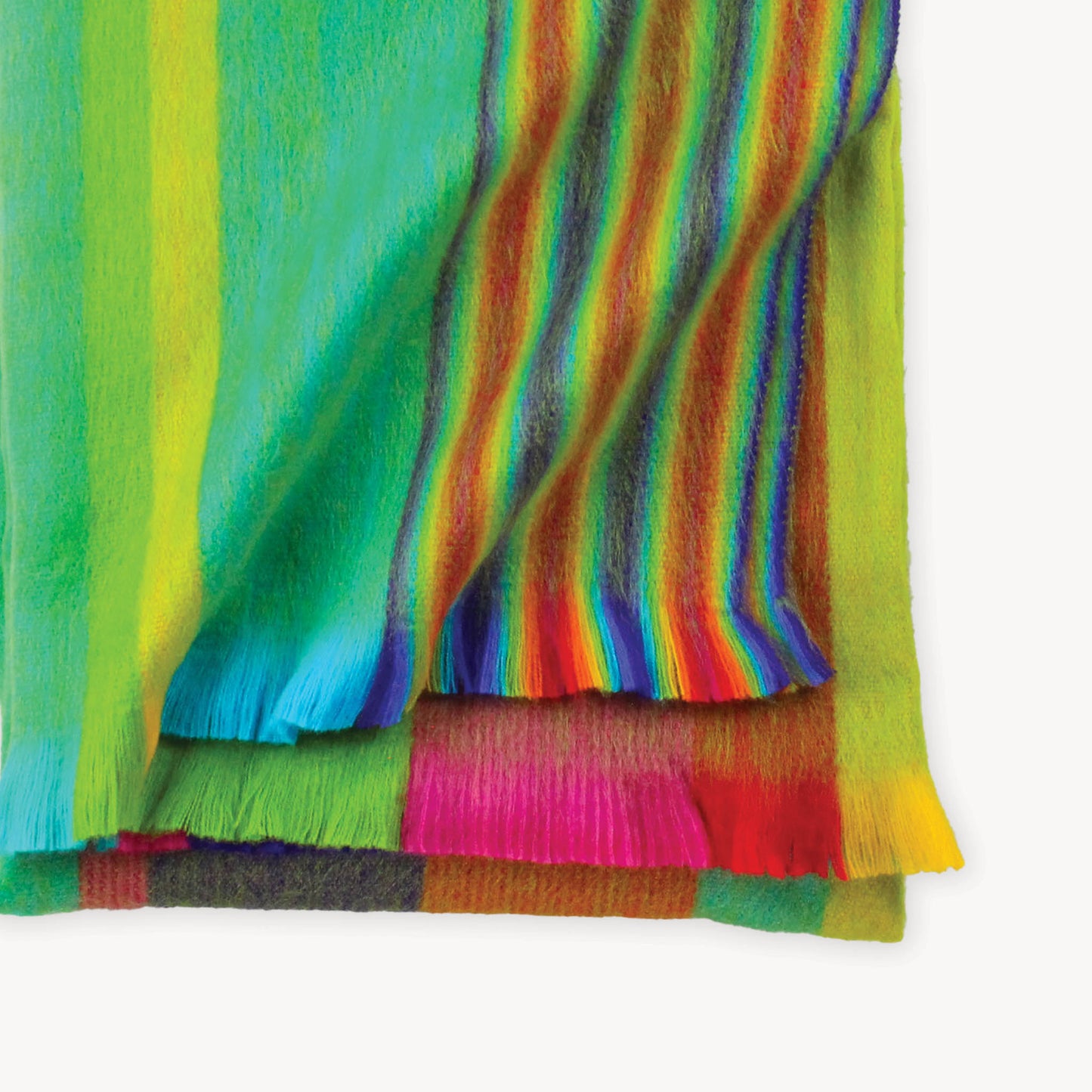 POKOLOKO Multi Stripe Fringed Alpaca Blanket #color_caravan-multi-stripe