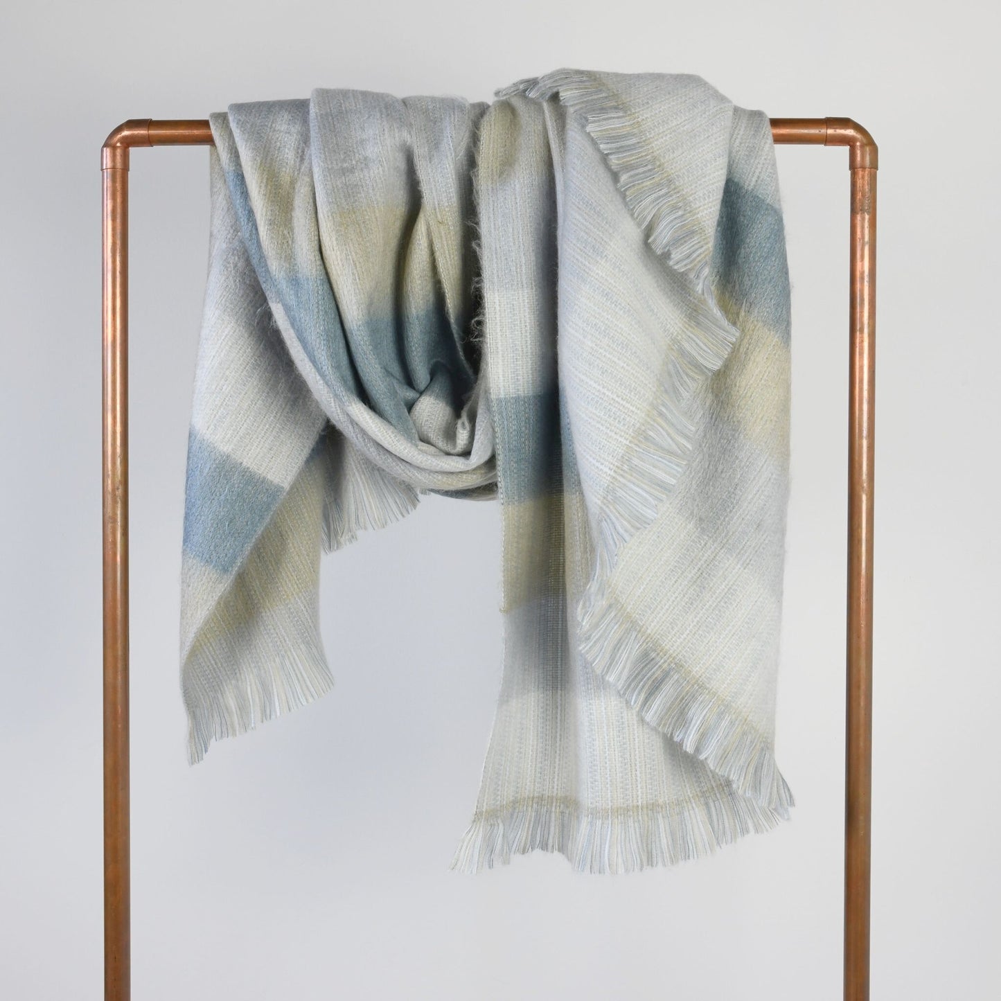 POKOLOKO Multi Mood Fringed Alpaca Blanket #color_mussel-mood