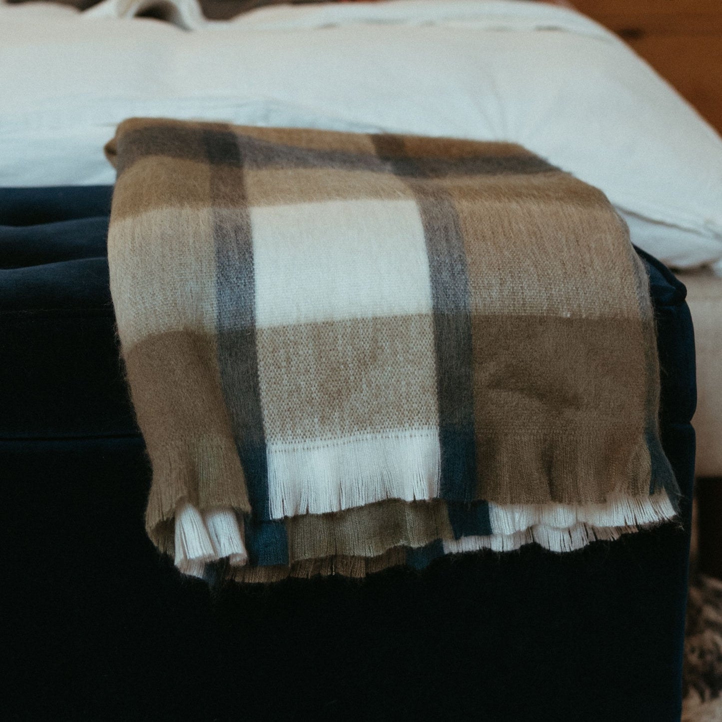 POKOLOKO Plaid Large Alpaca Blanket #color_camp-plaid
