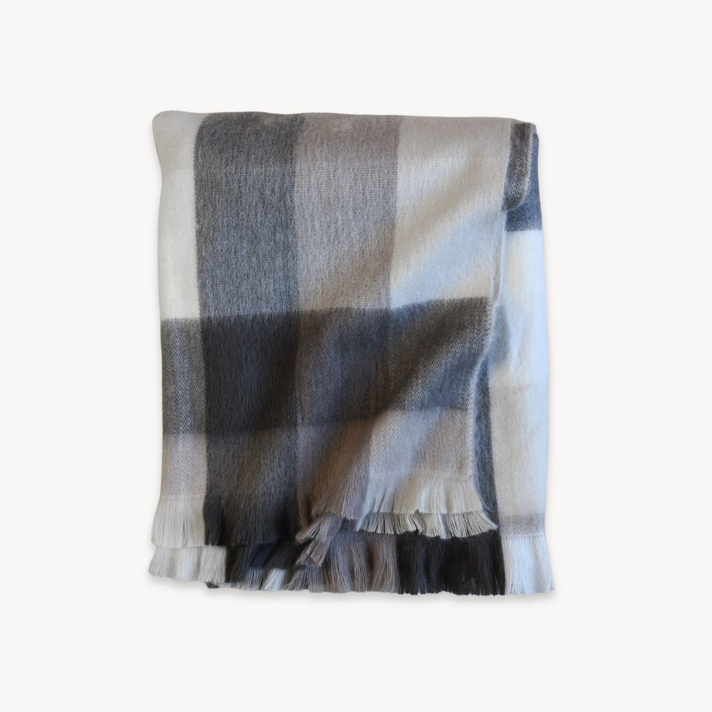 POKOLOKO Large Check Alpaca Blanket #color_walnut-check
