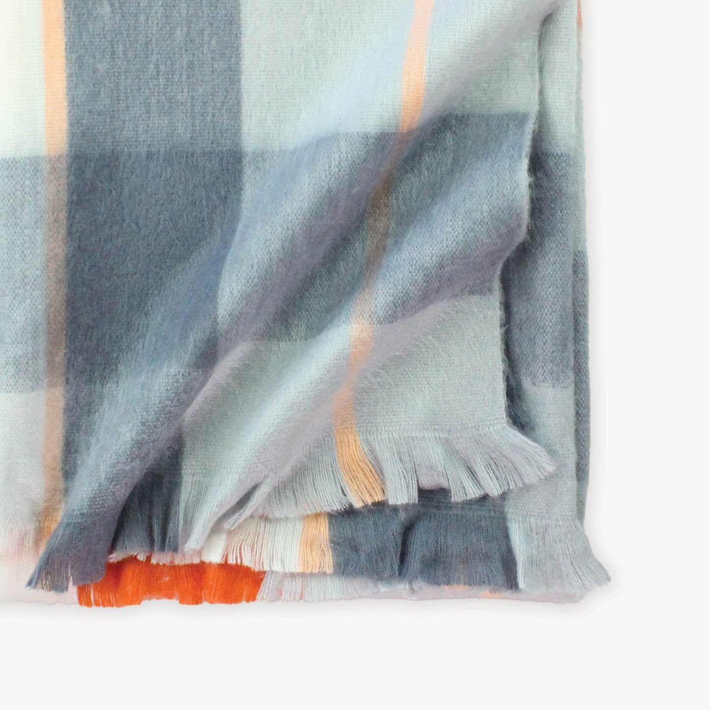POKOLOKO Large Check Alpaca Blanket #color_sienna-grey-check