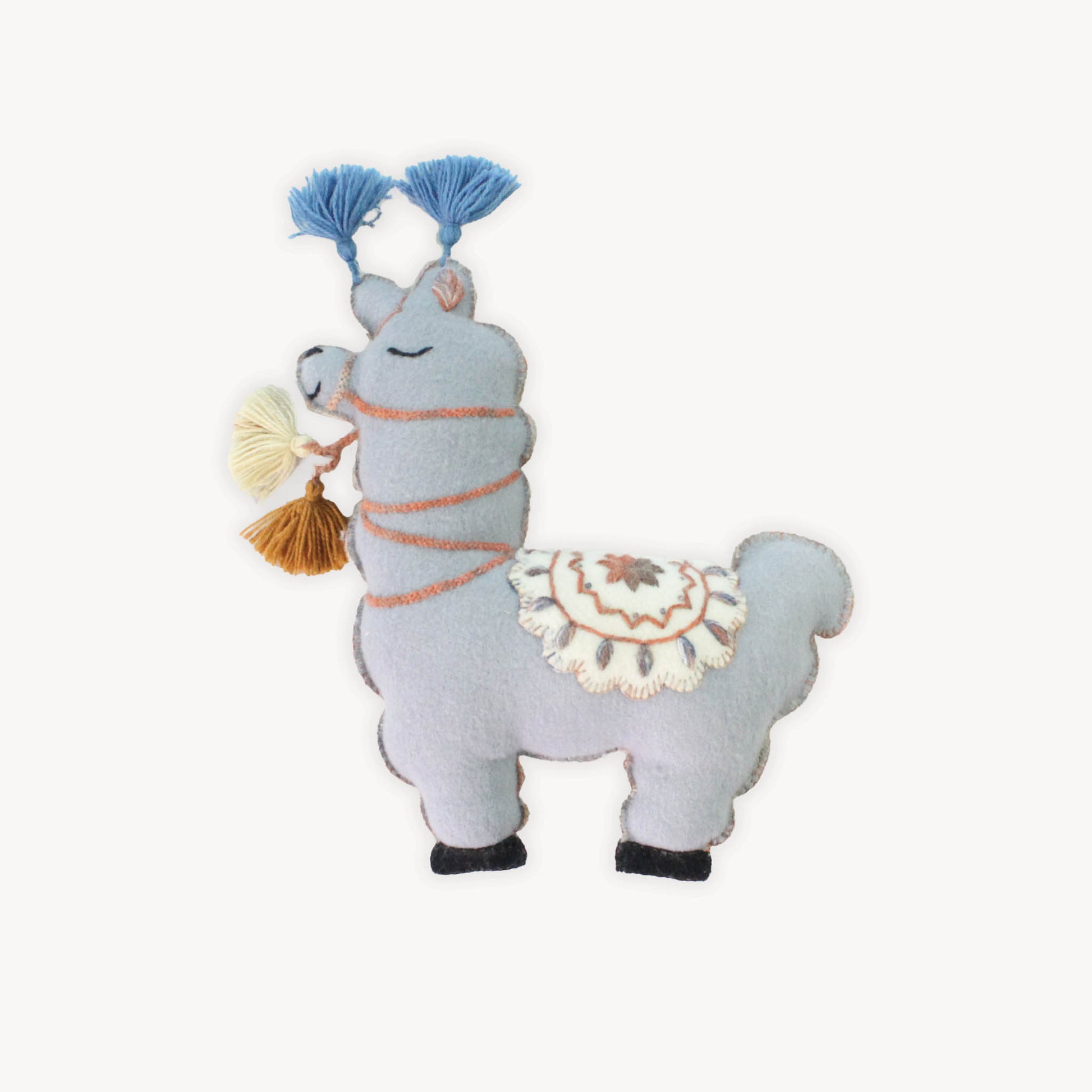 POKOLOKO Embroidered Alpaca Pillow #color_embroidered-grey