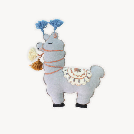 POKOLOKO Embroidered Alpaca Pillow #color_embroidered-grey