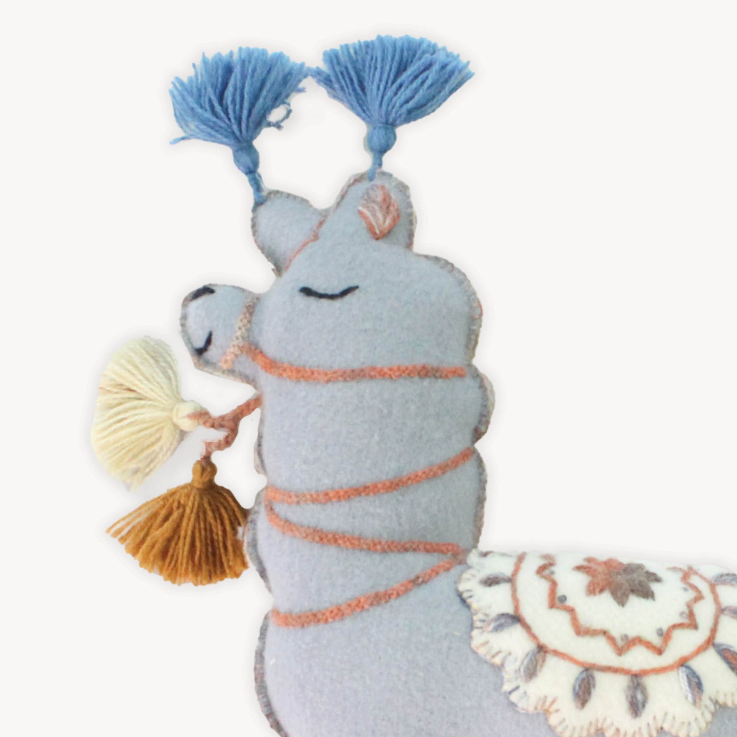 POKOLOKO Embroidered Alpaca Pillow #color_embroidered-grey
