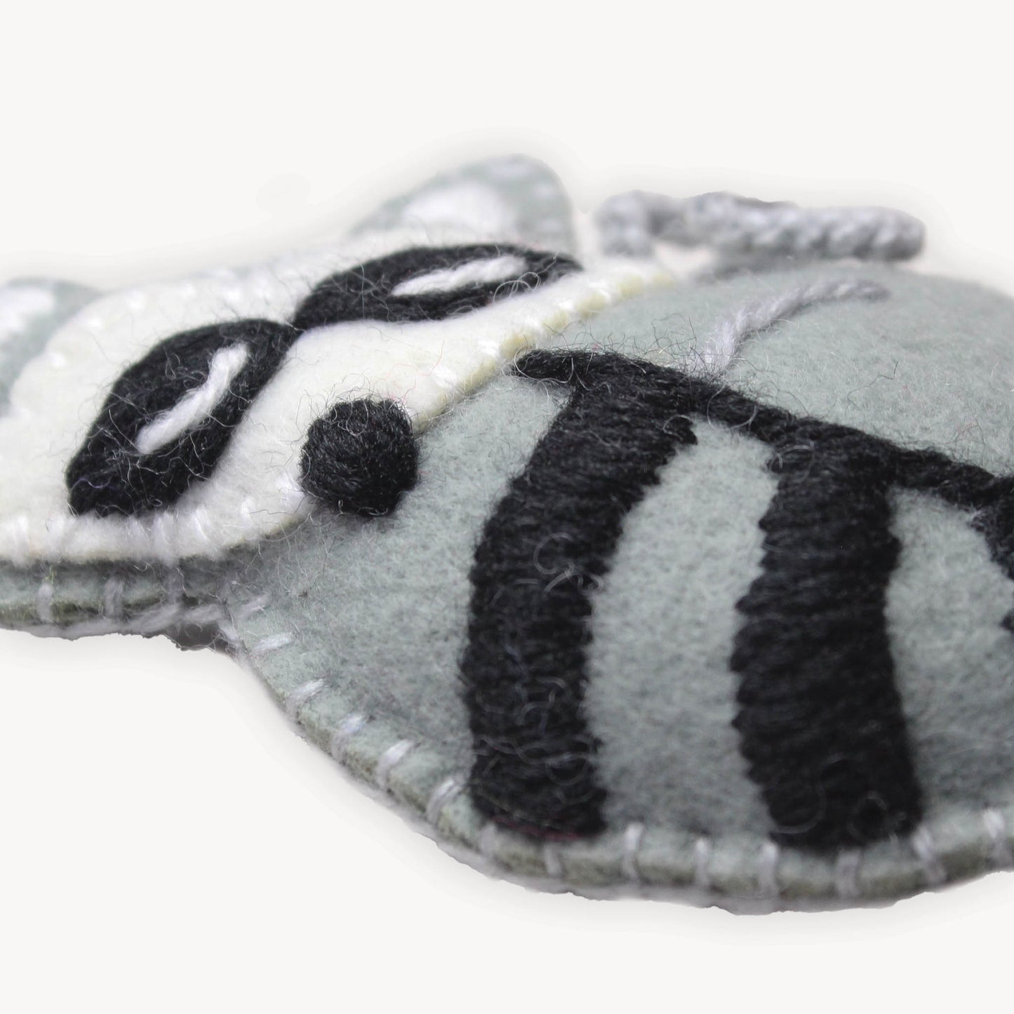 POKOLOKO Hand-Embroidered Ornament #color_rockie-raccoon