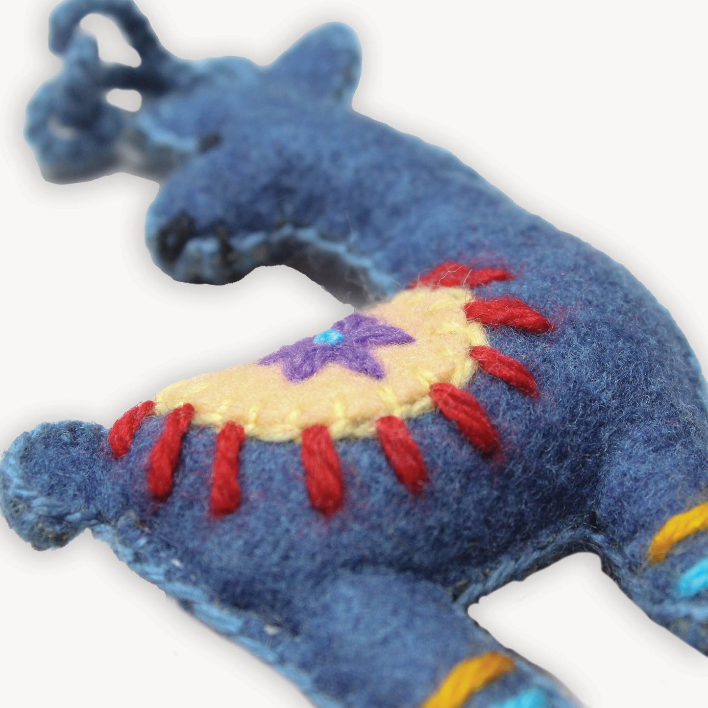 POKOLOKO Hand-Embroidered Ornament #color_festive-alpaca