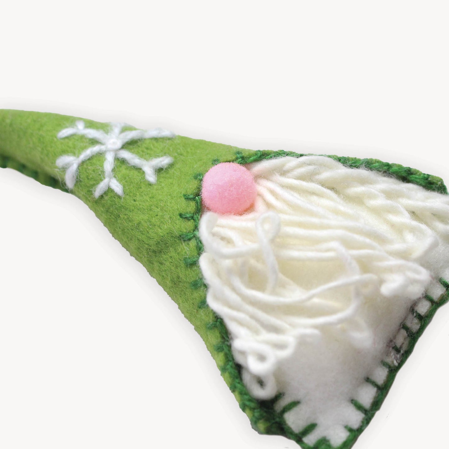 POKOLOKO Hand-Embroidered Ornament #color_green-gnome