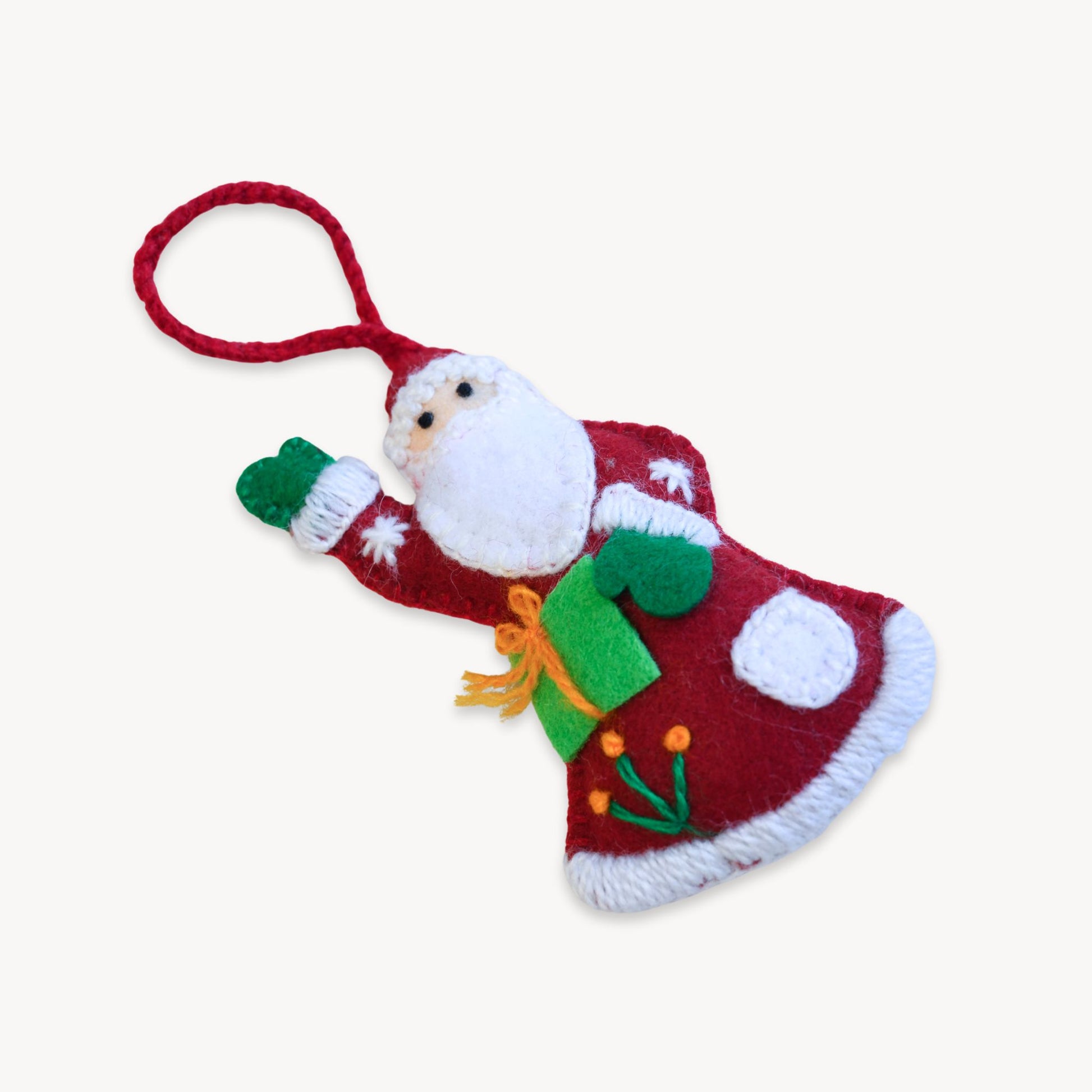 POKOLOKO Hand-Embroidered Ornament #color_santa
