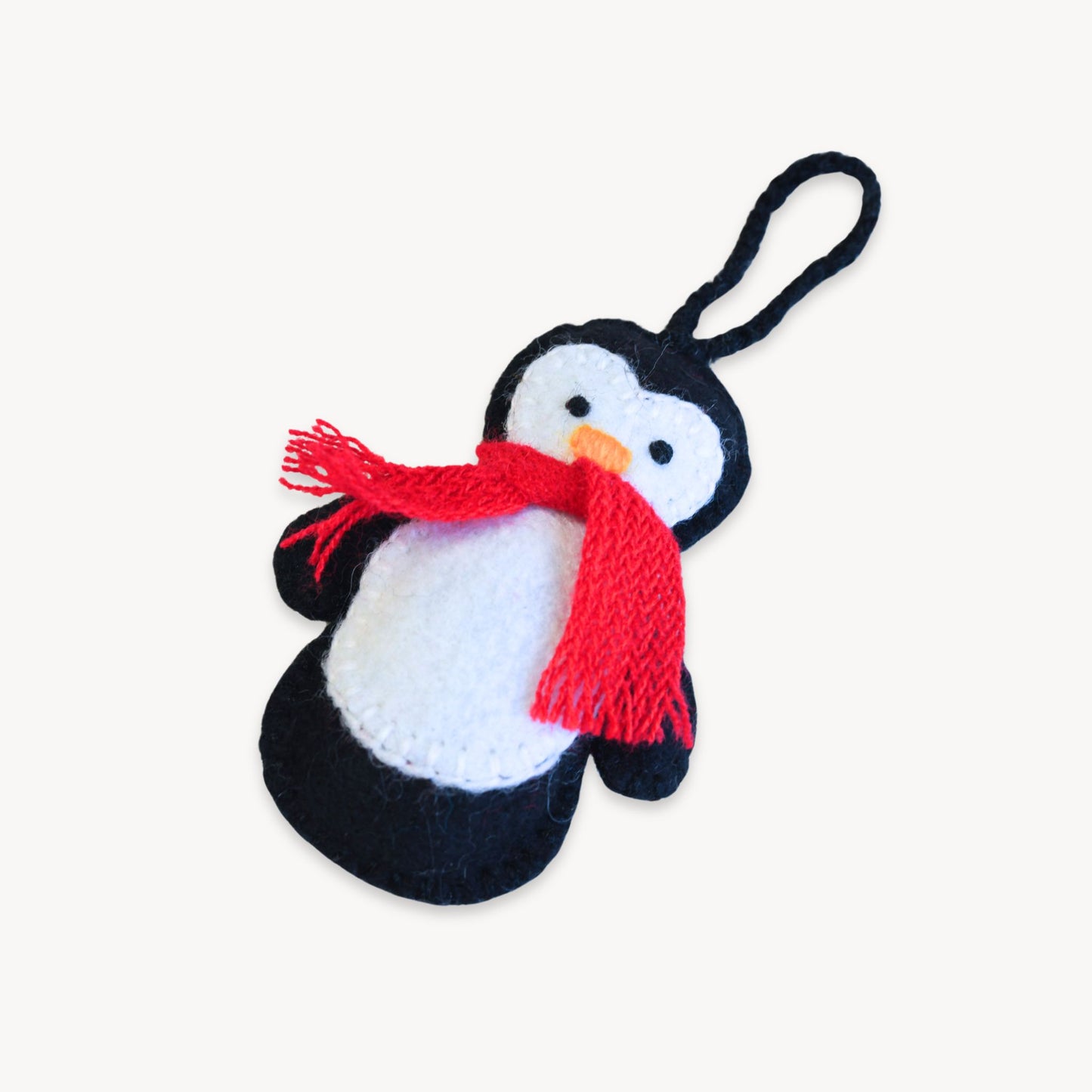POKOLOKO Hand-Embroidered Ornament #color_penguin