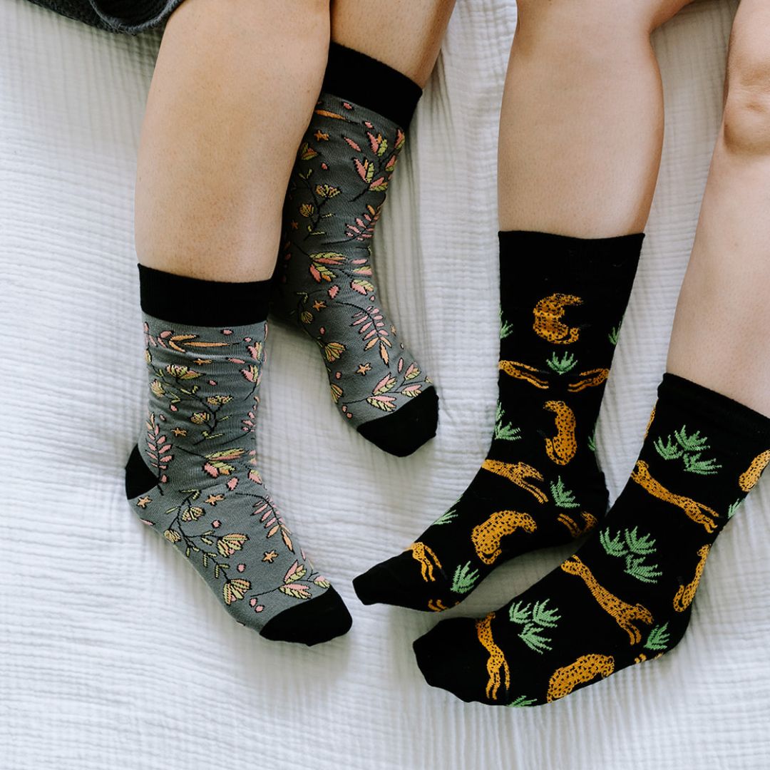 Night Floral Pima Socks