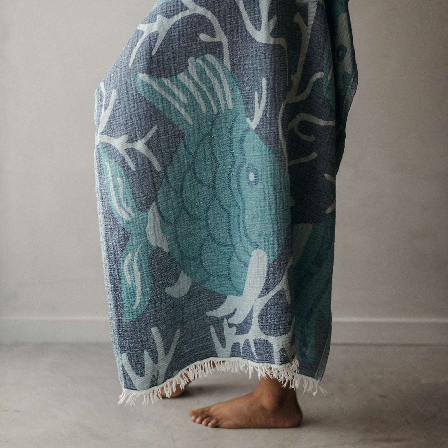 Crinkle Tropical Fish Towel