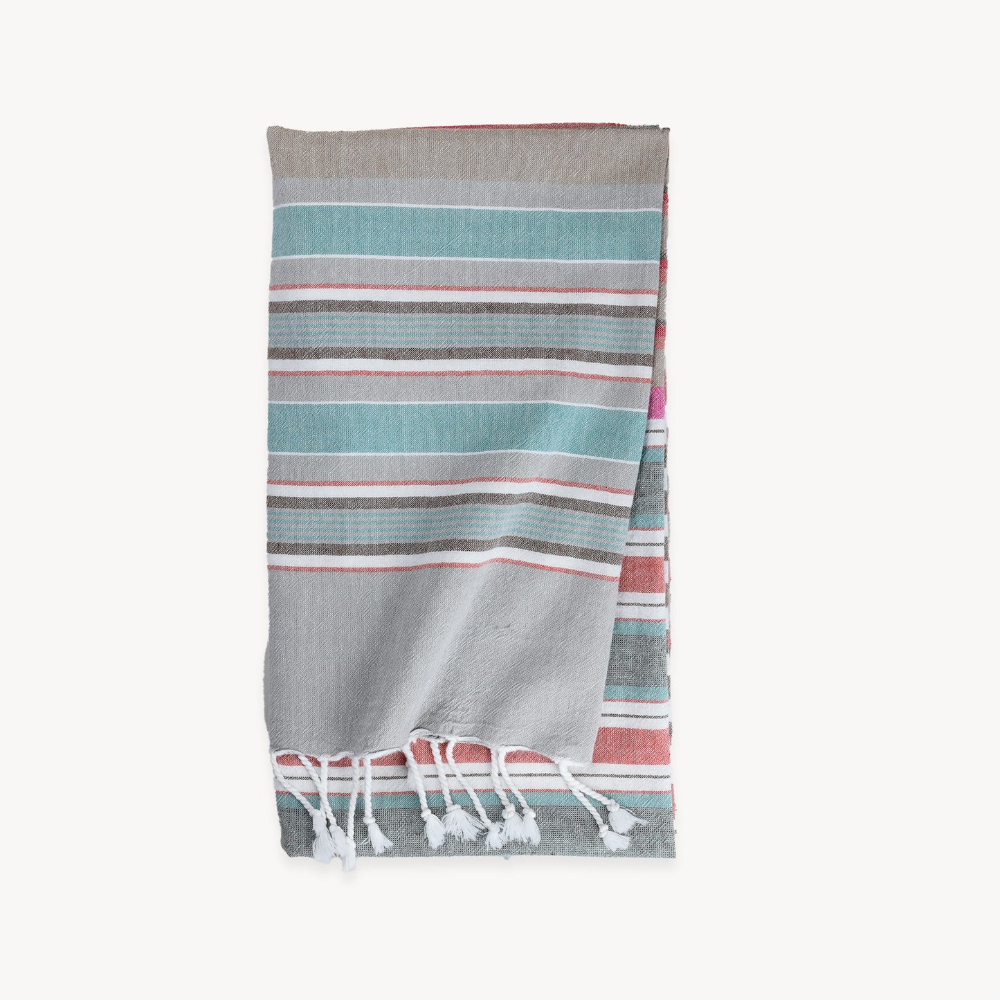 POKOLOKO Patio Stripe Towel #color_shadow-stripe