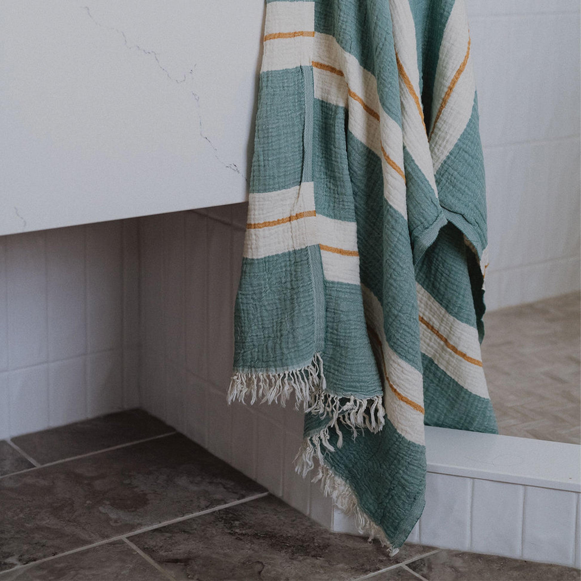 Crinkle Towel POKOLOKO #color_lagoon
