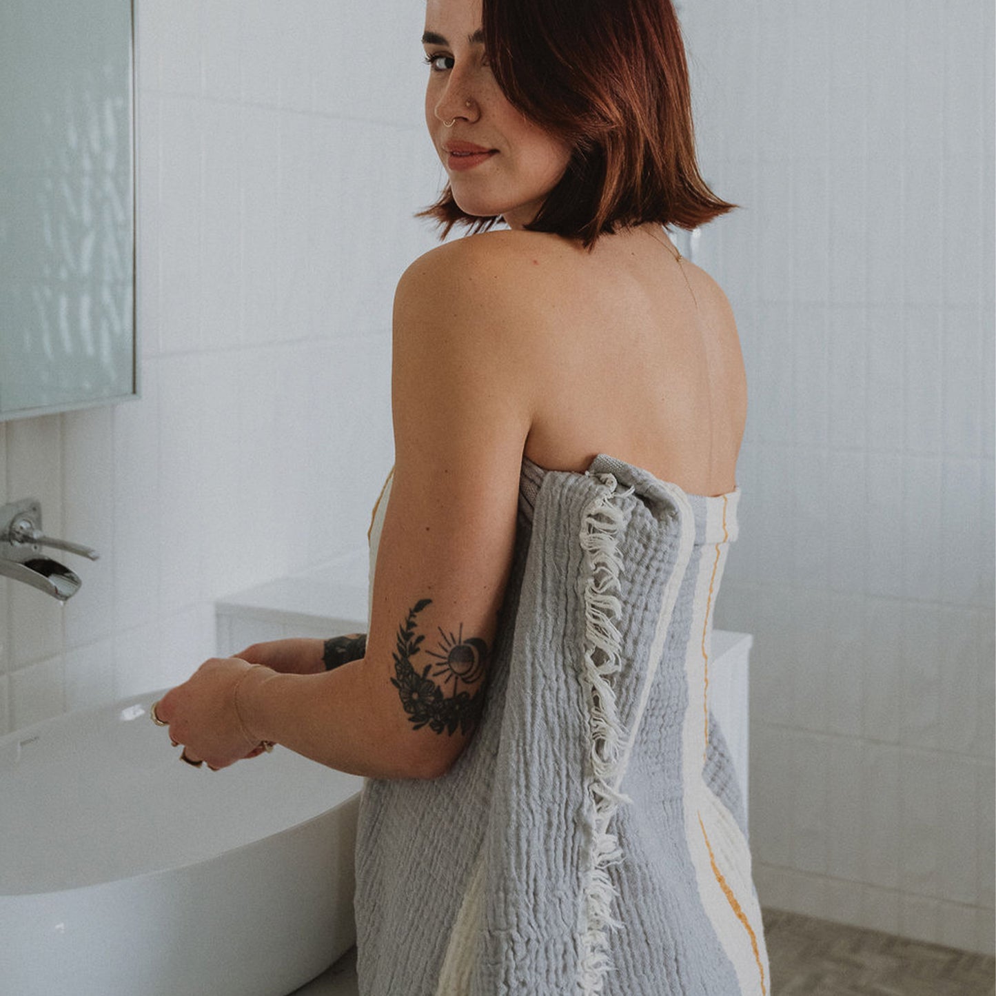 Crinkle Towel POKOLOKO #color_dove