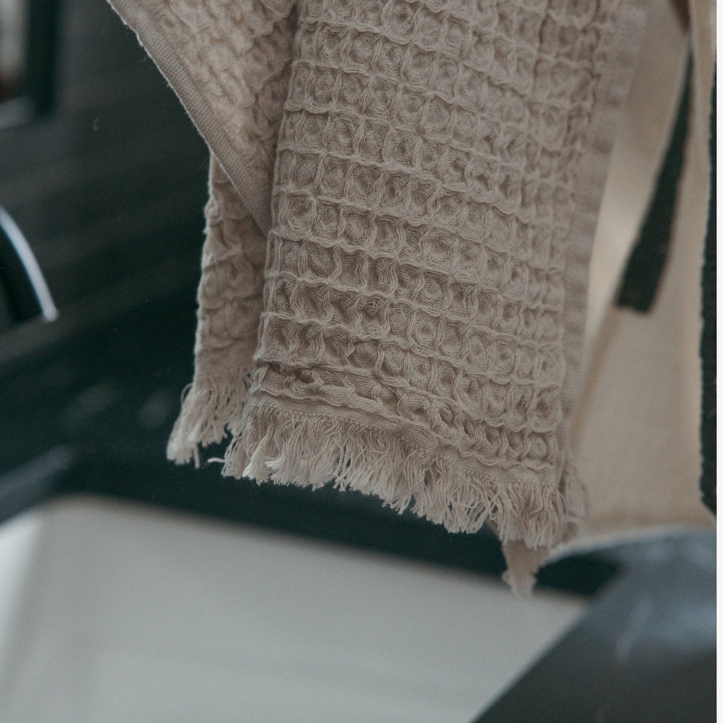 POKOLOKO French Waffle Hand Towel #color_latte