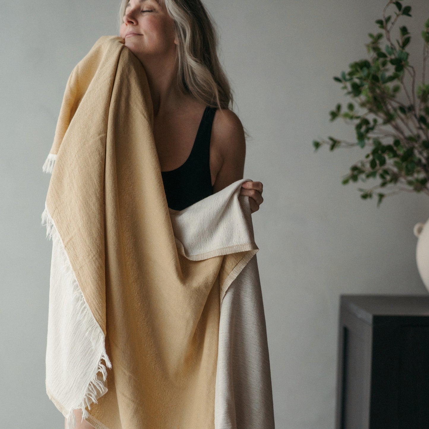 POKOLOKO Almonte Bamboo Blend Towel #color_sunrise