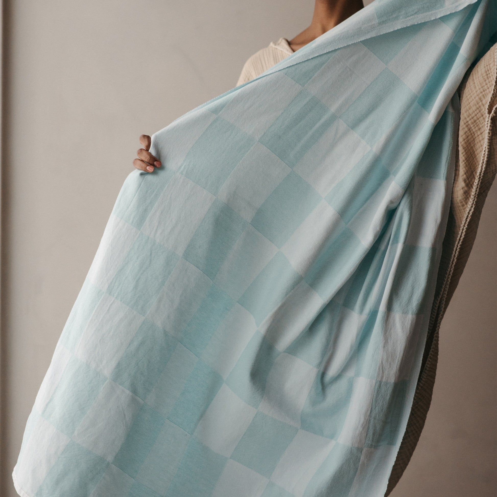 POKOLOKO Checkerboard Towel #color_mint